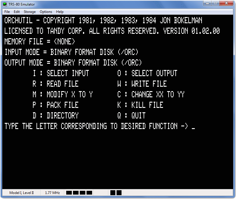 Screen shot